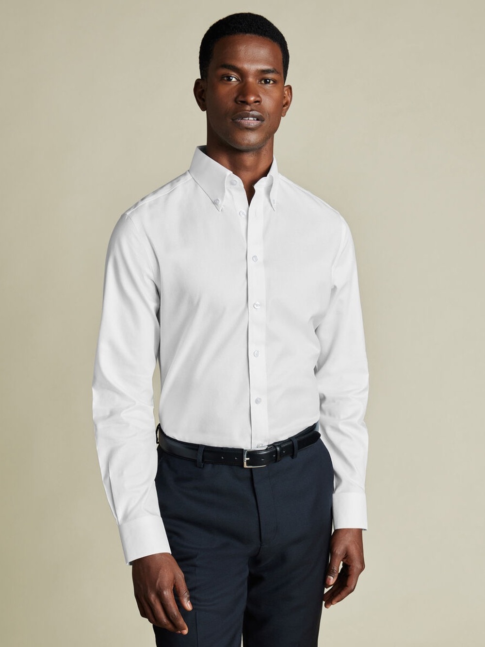 Charles Tyrwhitt White Button-Down Dress Shirt